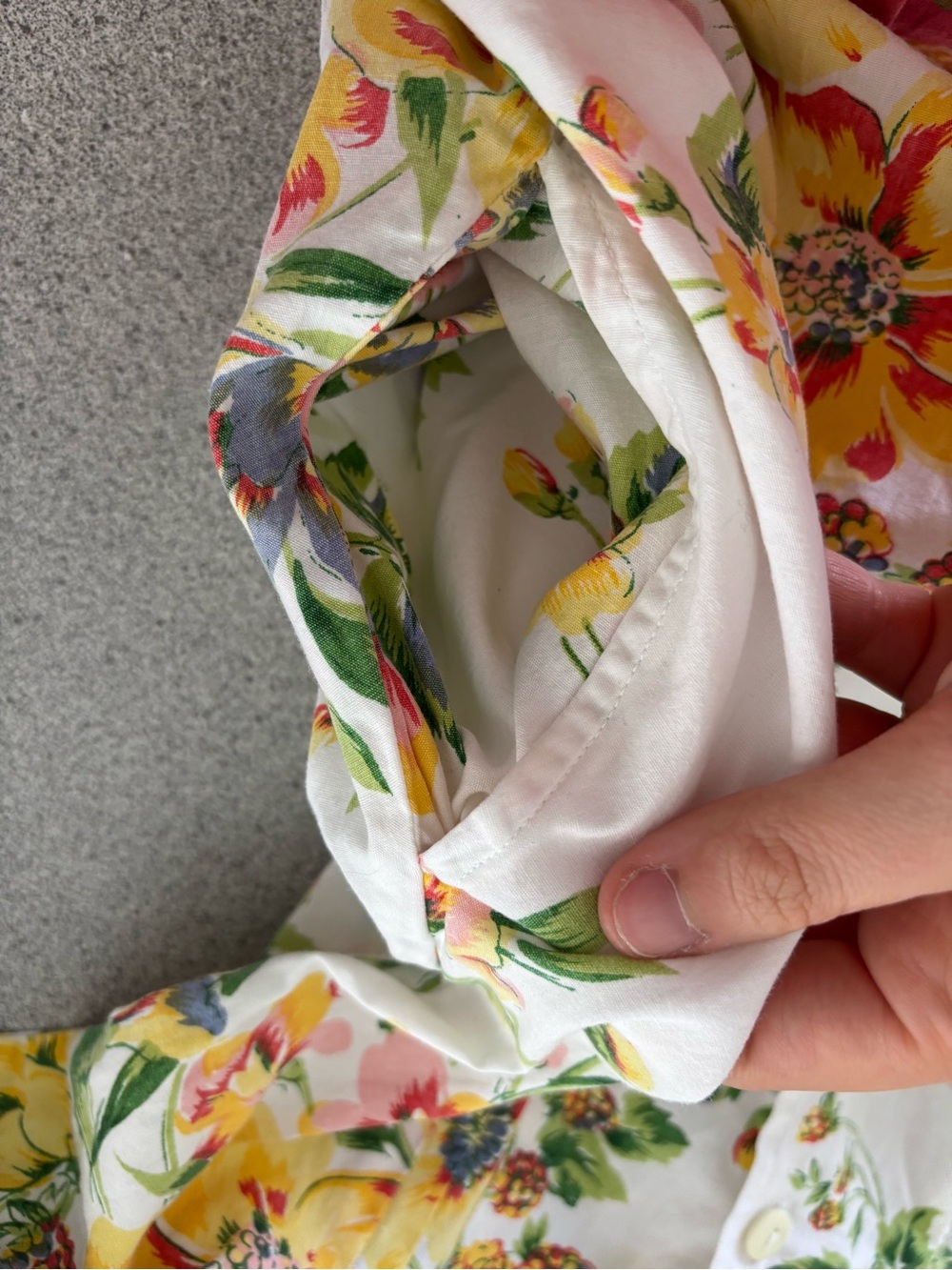 April Cornell Garden Floral Cottagecore Midi Dress White Button Front Tie Back M - Picture 14 of 14